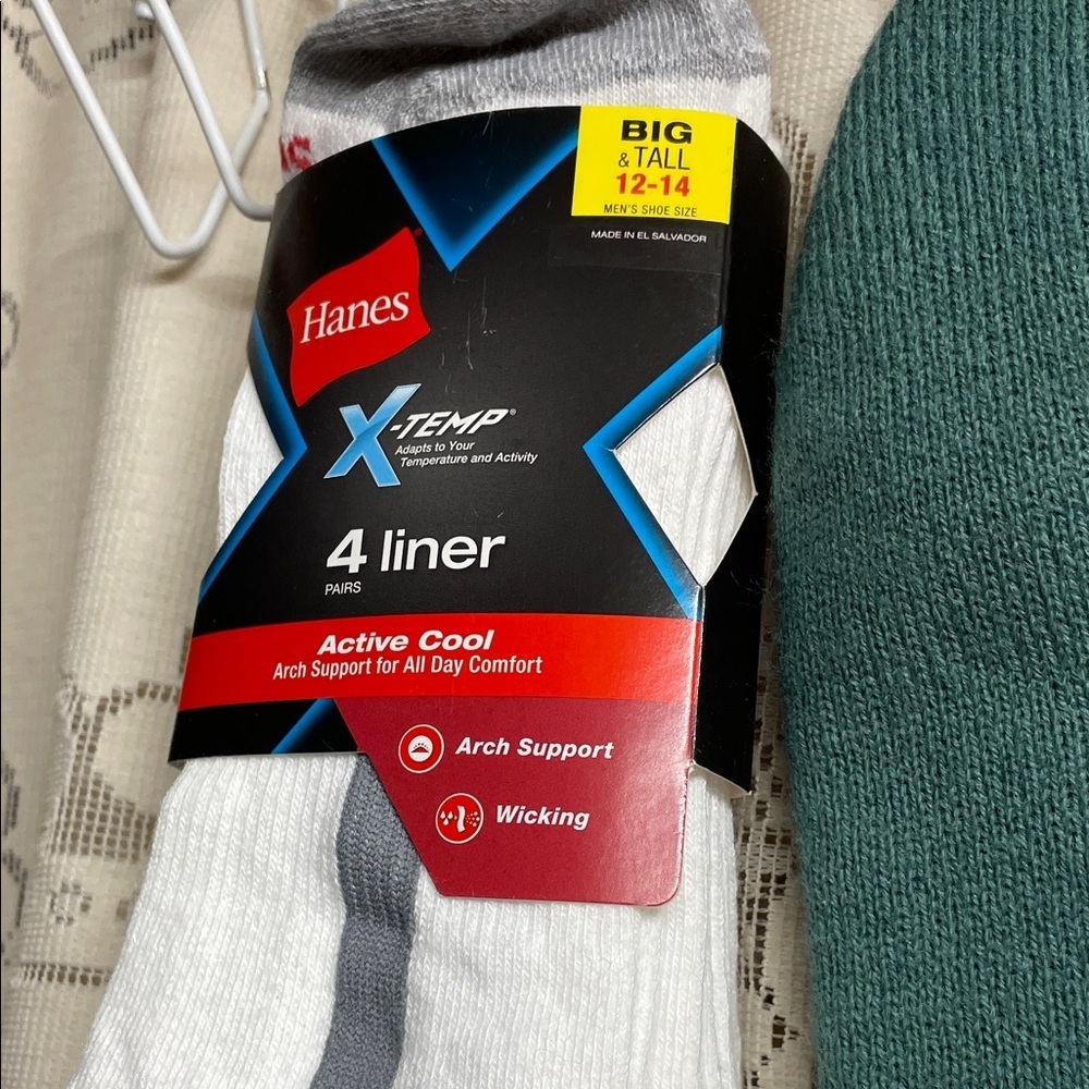Carhartt Green Knit Beanie with Hanes Big & Tall Arch Support Socks - Picture 2 of 5